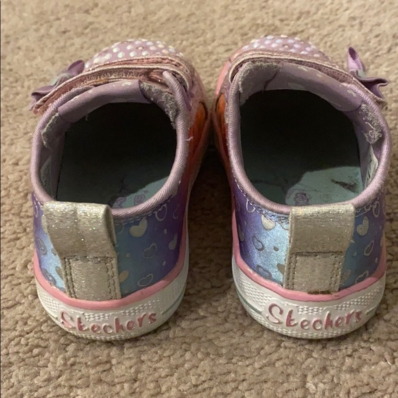 Skechers light up baby girls sneakers size 7T - Picture 2 of 3